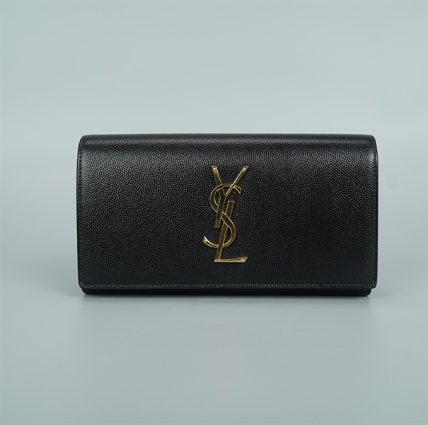 Ví YSL đen gập 2 (BQ) KG+