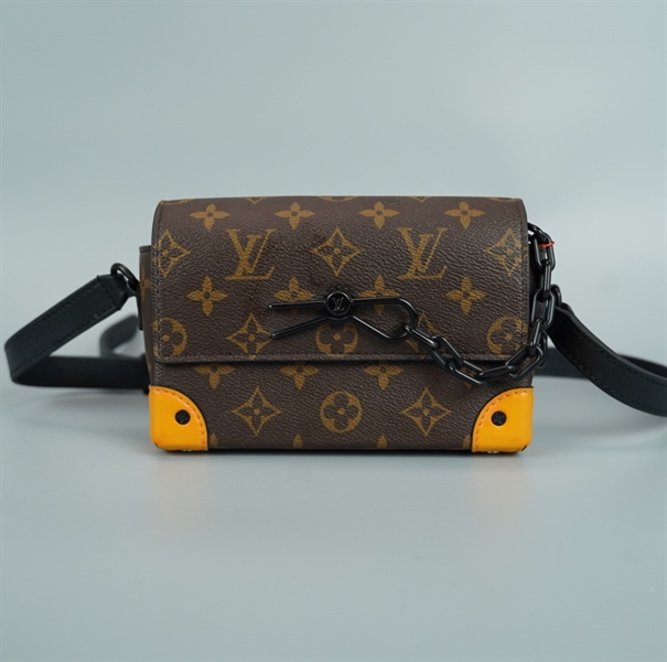 Túi LV clutch hoa nâu xích đen size 18 (BQ) KG+