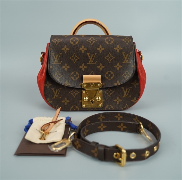 Túi LV cluny hoa nâu phối đỏ size 20 (BQ) KG+