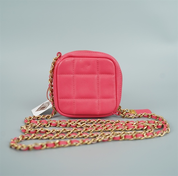 Ví Chanel vuông hồng (BQ) KG+