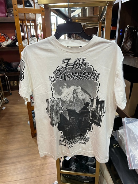 Áo thun LV trắng hình xám (HP-A1055) KG+