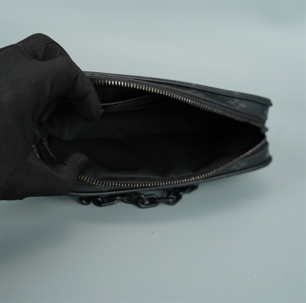 Túi LV clutch hoa đen kèm xích size 21 (SF3159) (BQ) KG+