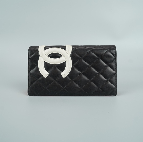 Ví Chanel đen lòng hồng gập 2 (10918973) (BQ) KG+