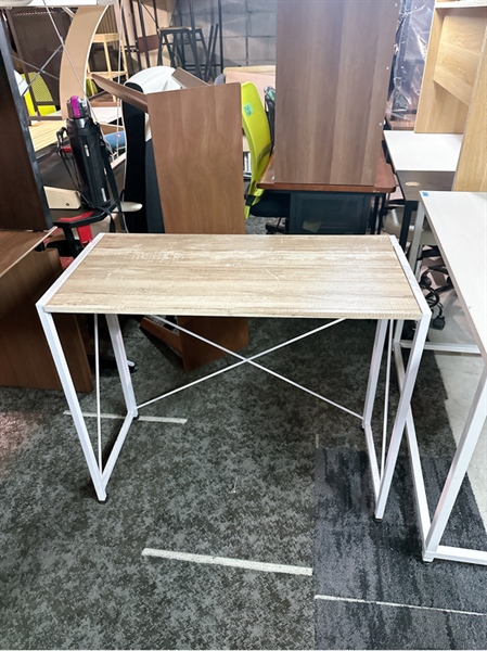 Bàn học mặt vân gỗ xám có thể gấp