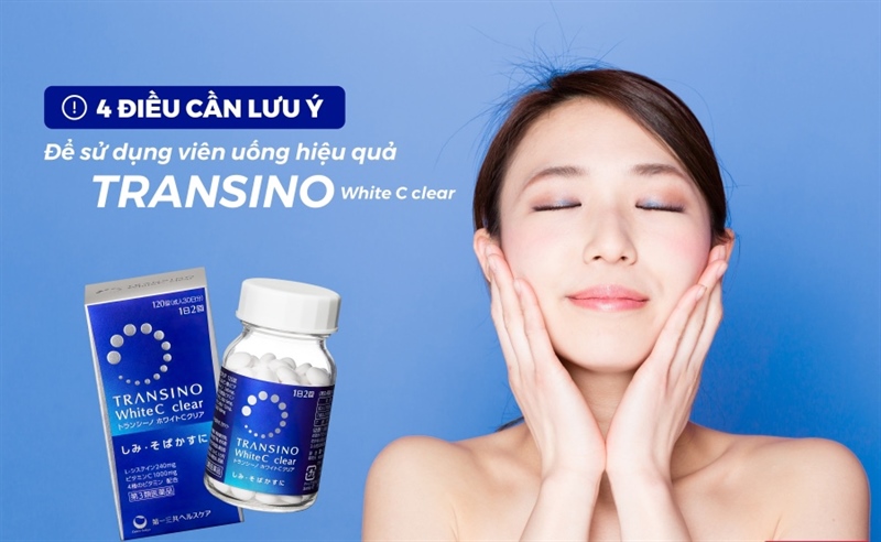 Viên uống trắng da, trị nám Transino White C Clear Nhật Bản 120 viên