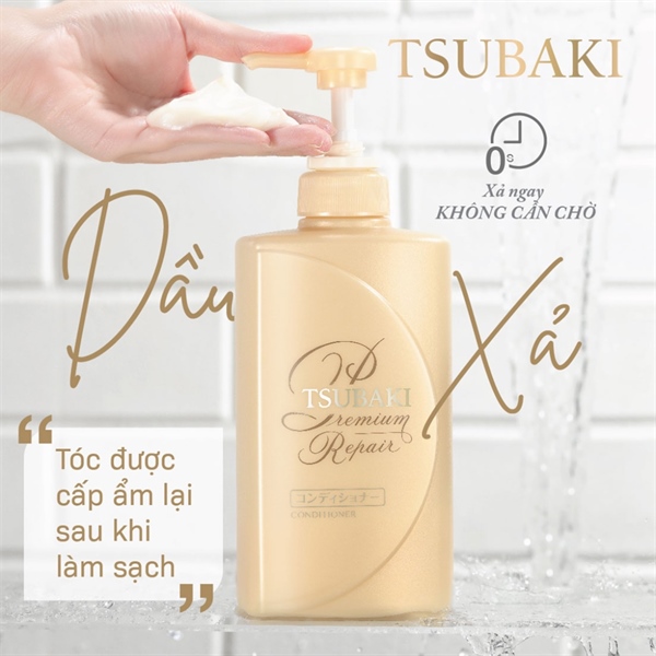 Dầu xả ngăn ngừa rụng tóc Shiseido Tsubaki Premium Repair Nhật Bản 490ml