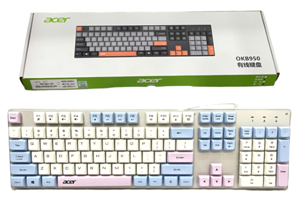 PHÍM GIẢ CƠ ACER OKB950 LED WHITE PURPLE BLUE