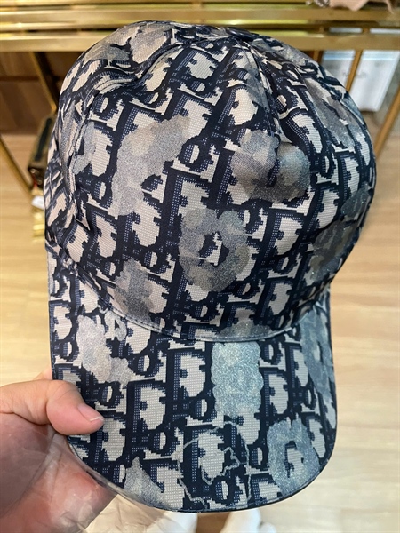 Nón Dior lưỡi trai xám họa tiết (PN) KG+