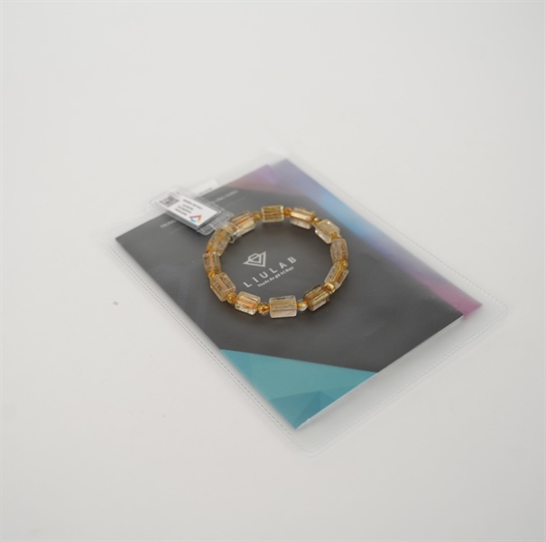 Vòng tay đốt trúc thạch anh tóc vàng 24 hạt ly11.54-7.64x6.73&5 (786848) +