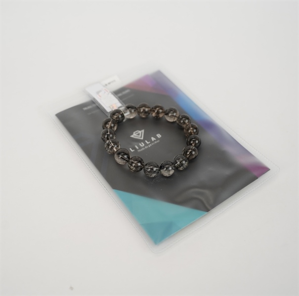 Vòng tay thạch anh tóc đen 16 hạt 552272 + ly11-17