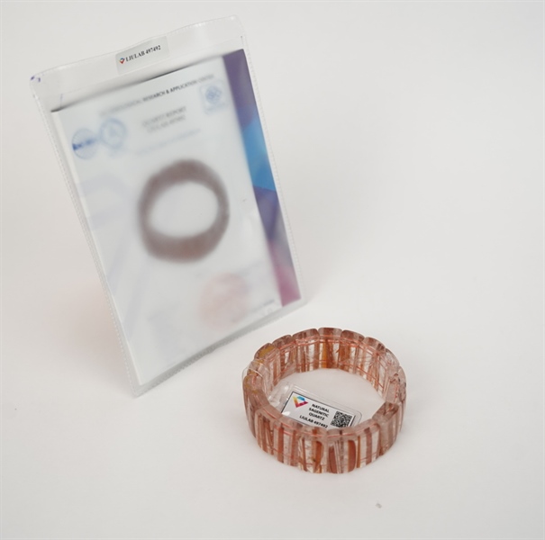 Vòng bản thạch anh tóc đỏ 497492+ ly8-18