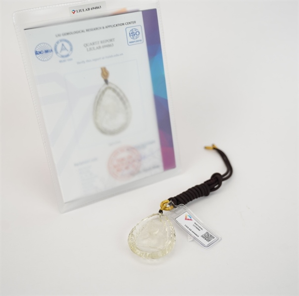 Mặt dây chúa thạch anh vàng 694863 +