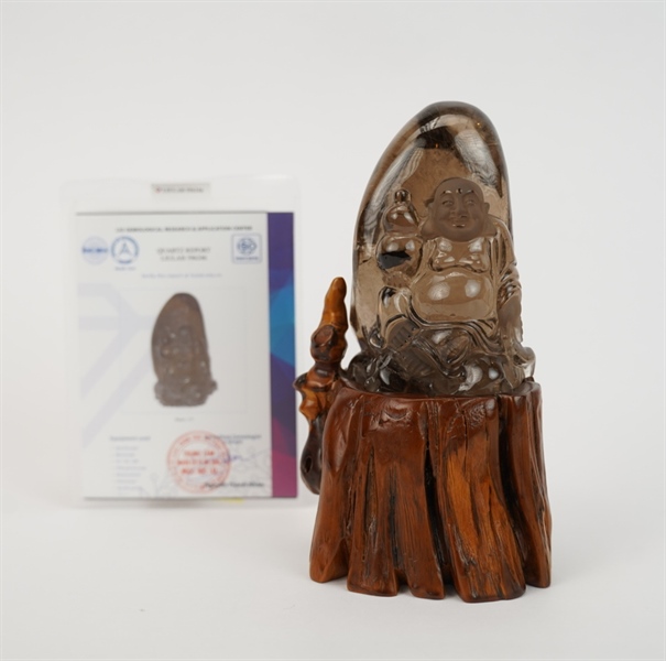 Tác phẩm Phật Di Lặc thạch anh tóc vàng 596246 +