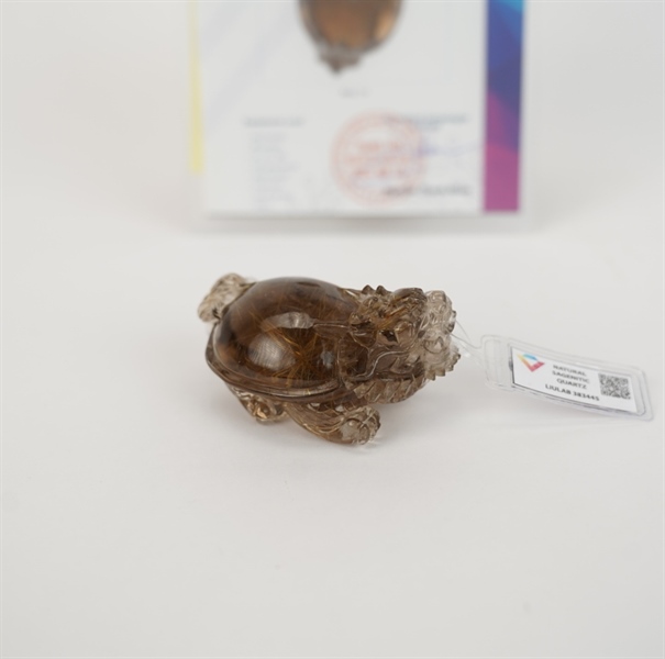 Cụ long quy thạch anh tóc vàng 383445 +