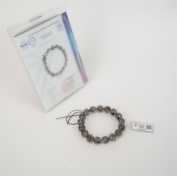 Vòng tay thạch anh tóc đen 989663+ ly12-17