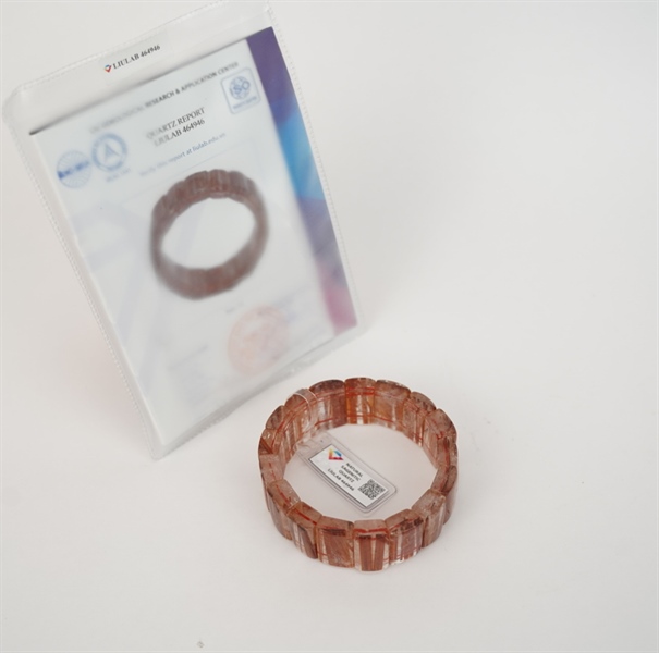 Vòng bản thạch anh tóc đỏ 464946+ ly8-17