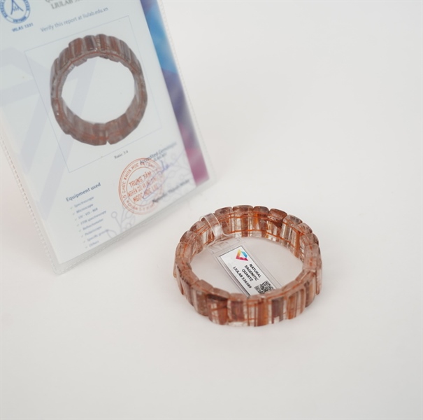 Vòng bản thạch anh tóc đỏ 536389+ ly7-22