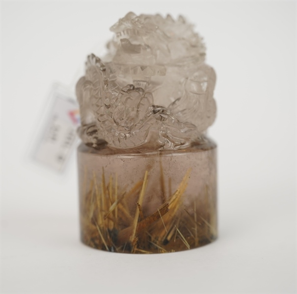 Ấn rồng thạch anh tóc vàng 822398 +