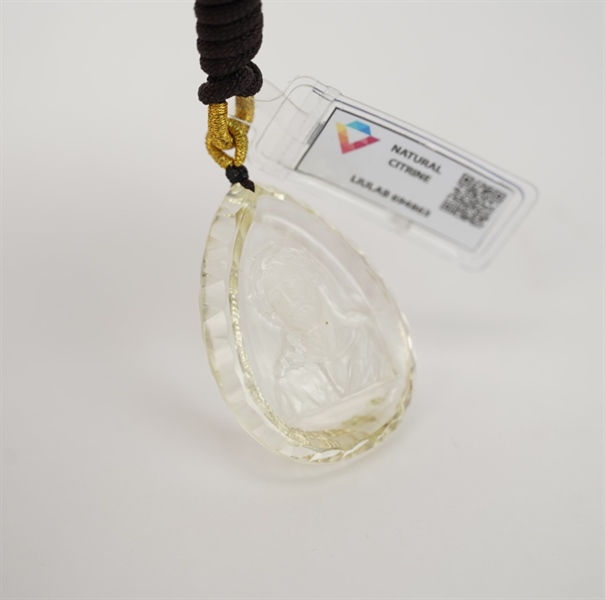 Mặt dây chúa thạch anh vàng 694863 +