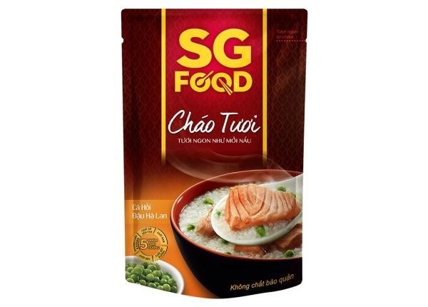 Cháo tươi SGFOOD cá hồi đậu hà lan túi 240g (12M+)