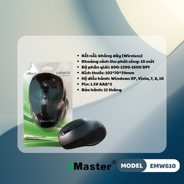 Chuột không dây Emaster EMW610
