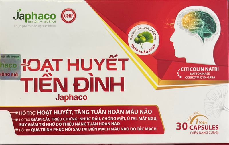 Hoạt huyết tiền đình (Hộp 3 vỉ x 10 viên) - Japhaco