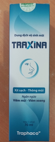 Dung dịch vệ sinh mũi Traxina 70ml (K/48C) - Traphaco