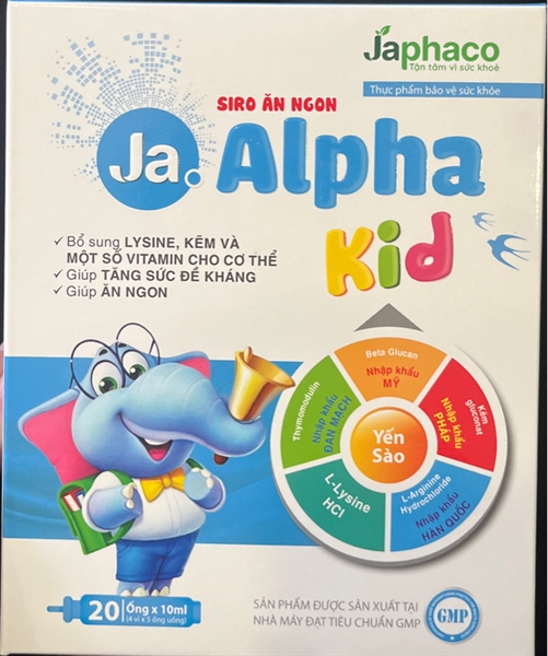 Siro ăn ngon Ja Alpha kid (Hộp 20 ống x 10ml) - Japhaco