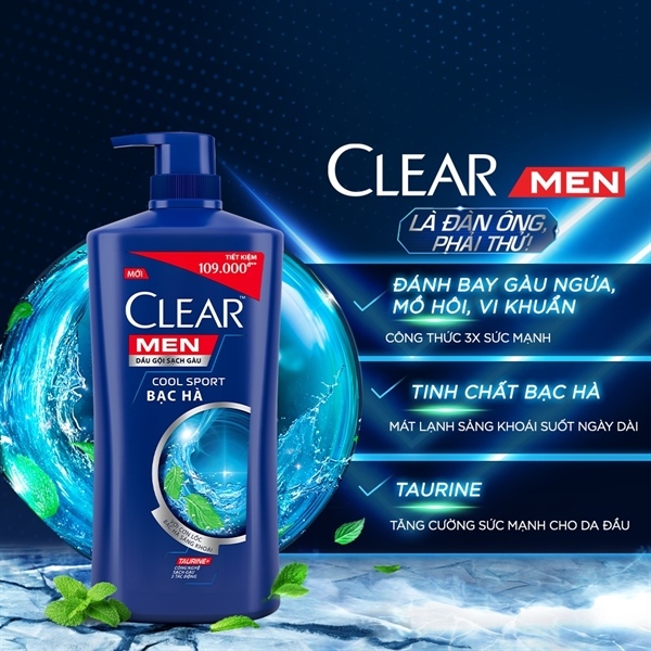 GỘI CLEAR MEN 650G