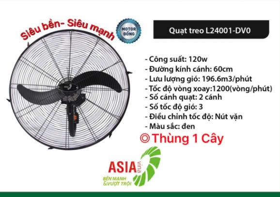 Quạt treo CN 120w 6 tấc - L24001