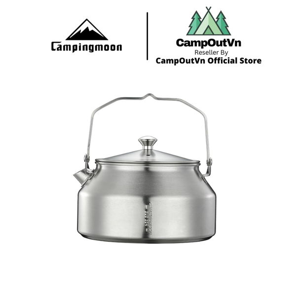 Ấm đun nước trà cafe chất liệu Inox cao cấp Campingmoon SW-1 cắm trại dã ngoại Campoutvn