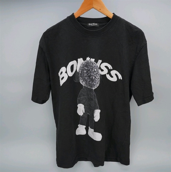 Áo thun BalMain đen hình gấu (BQ) KG+