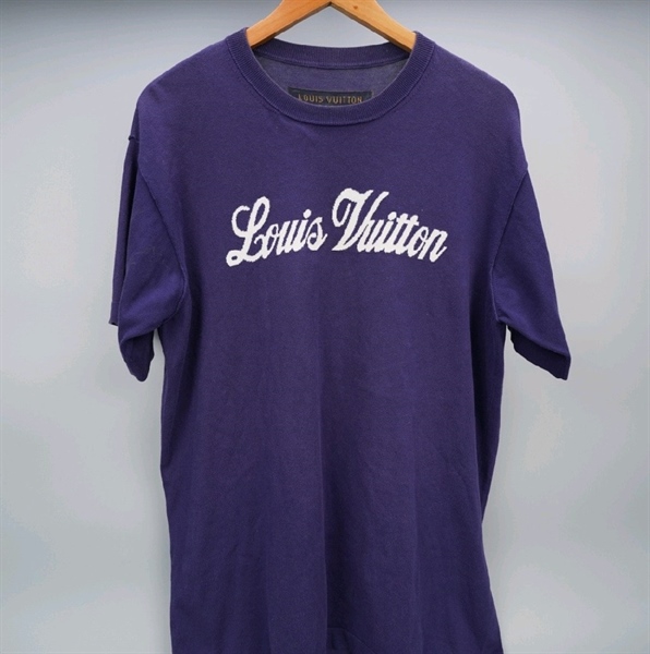 Áo thun LV tím chữ trắng (BQ) KG+