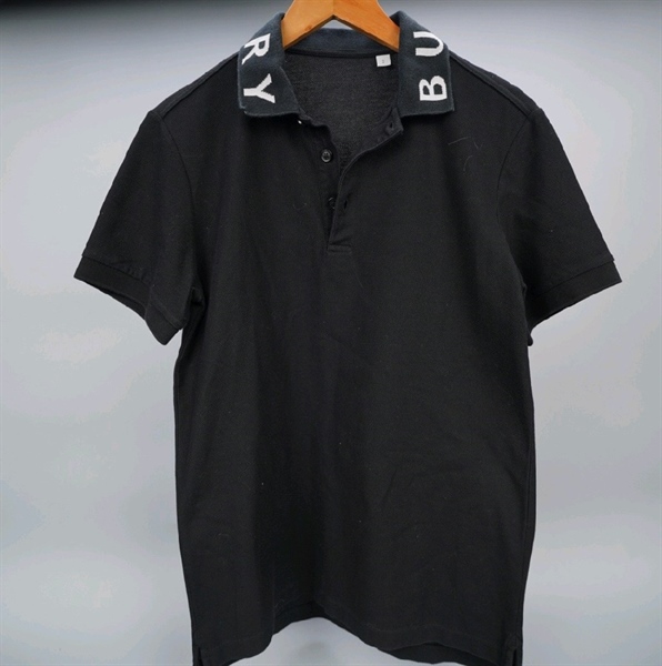 Áo thun BBR đen cổ in chữ (BQ) KG+
