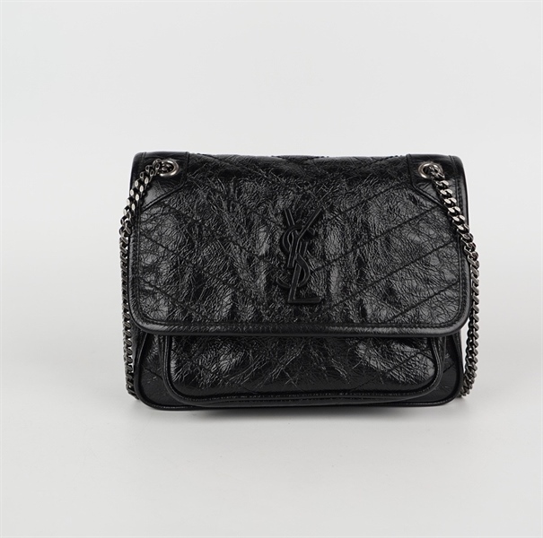 Túi YSL màu đen bóng (TGR533037.1210) sz 22 (HC) +