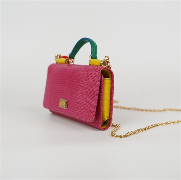 Túi D&G màu hồng gấp 3 size 15 (HC) +