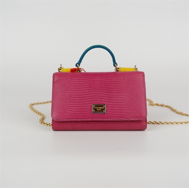 Túi D&G màu hồng gấp 3 size 15 (HC) +