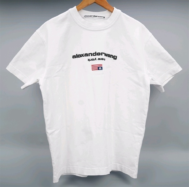 Áo thun Alexangder wang trắng lá cờ (BQ) KG+