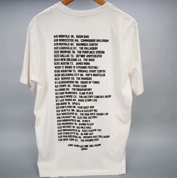 Áo thun Diesel trắng hình đầu lâu (BQ) KG+