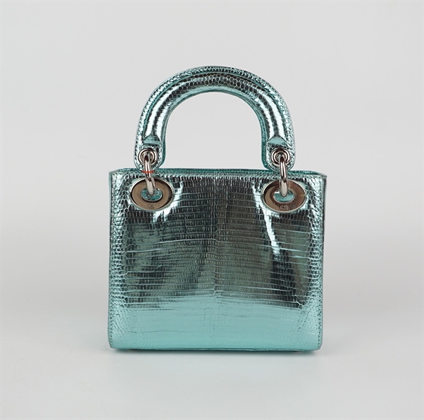 Túi Dior Lady da xanh dương size mini (HC) +