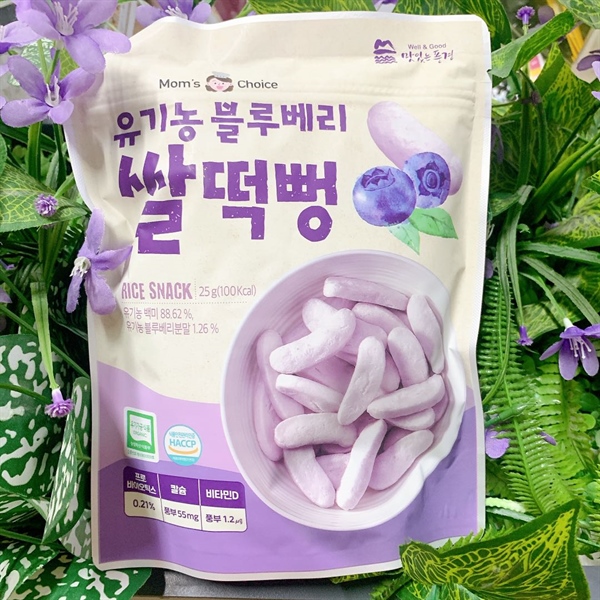 Bánh gạo hữu cơ mom's choice Vị Việt quất 25g 6m+