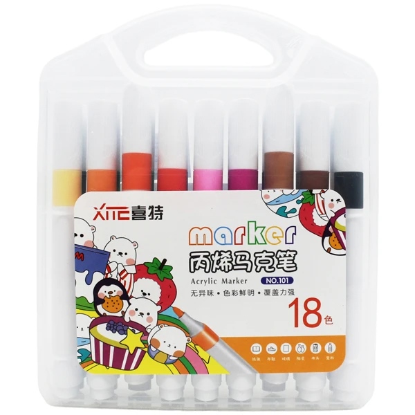 Bút lông 18 màu Acrylic Marker Phi Hành Gia 911