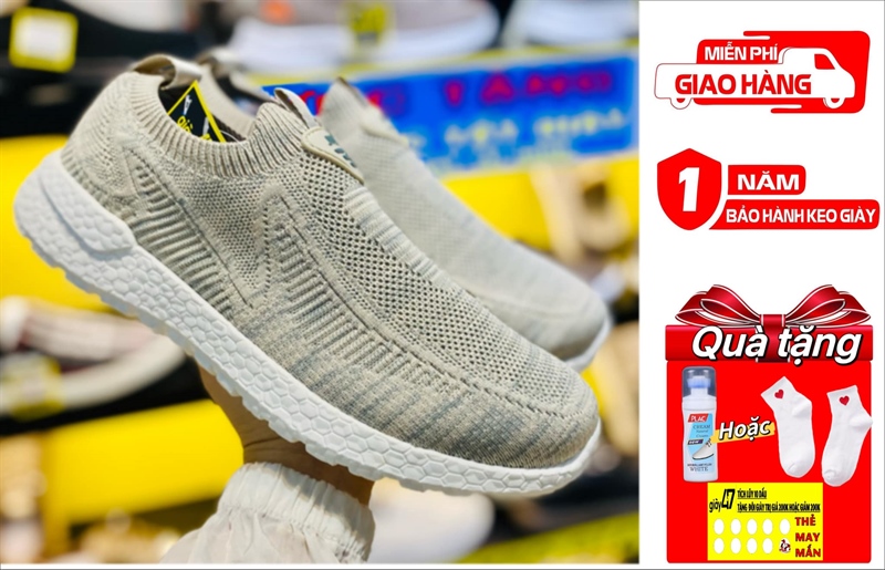 GIÀY LƯỜI XÁM TRẮNG