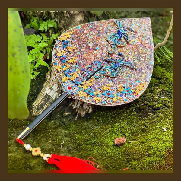 Quạt Khảm Xà Cừ Dáng Đứng