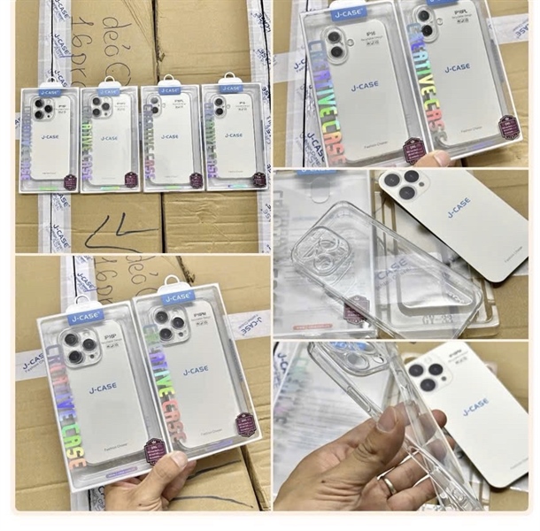 Ốp iPHONE 16 Plus 6.7 Silicon J-CASE Trong suốt