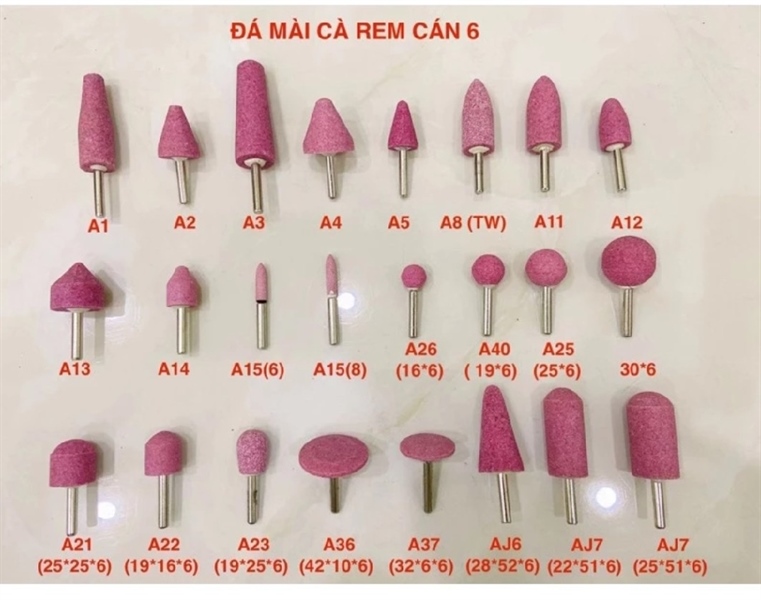 ĐÁ MÀI HỒNG CỐT 6×32LY×50MM