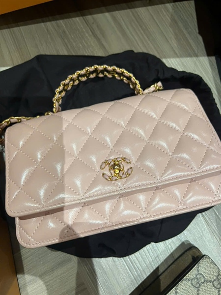 Túi Chanel Woc Top handle hồng nude (BQ) KG+