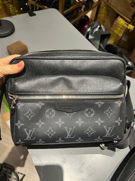 Túi LV hoa xanh đen 24cm (BQ) KG+