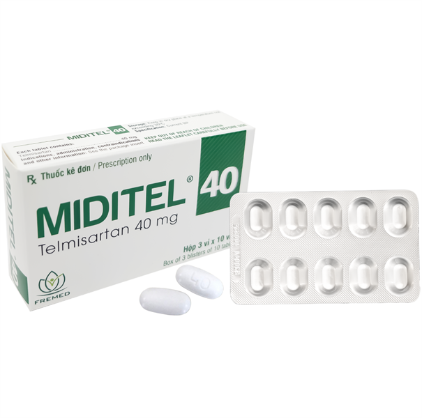 MIDITEL 40 TELMISARTAN 40MG (H/30V) FREMED-duoc-ban-tai-DomedPharma