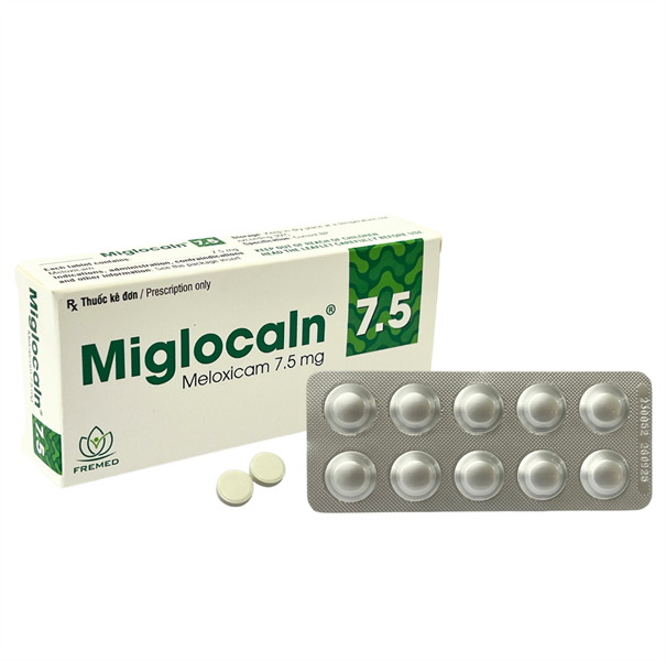 MIGLOCALN 7.5 MELOXICAM 7.5MG (H/30V) FREMED-duoc-ban-tai-DomedPharma